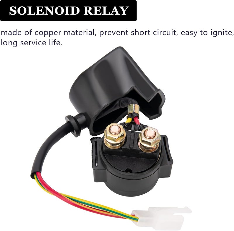 GDDGHS GY6 150cc Ignition Coil Kit for 150cc 125cc 50cc ATV Quad Go Kart Moped Scooter, High performance GY6 Ignition Coil, 6 Pin AC CDI Box, Voltage Regulator, Rectifier Solenoid relay&A7TC Spark Plug - Image 5